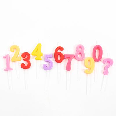 彩色數字蠟燭